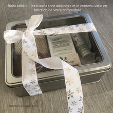 Charger l'image dans la galerie, Boite cadeau métal à fenêtre et ruban vide à composer - 3 formats