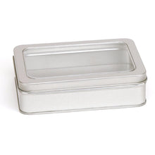 Charger l'image dans la galerie, Boite cadeau métal à fenêtre et ruban vide à composer - 3 formats