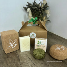 Charger l'image dans la galerie, Coffret cadeau 1Savon+1shampoing+2 écrins en liège savon et shampoing